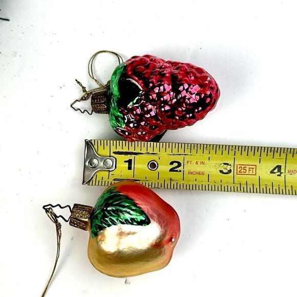 Whitehurst Imports Blown Glass Christmas Ornaments Fruits Vegetables Germany Vng - Picture 8 of 9